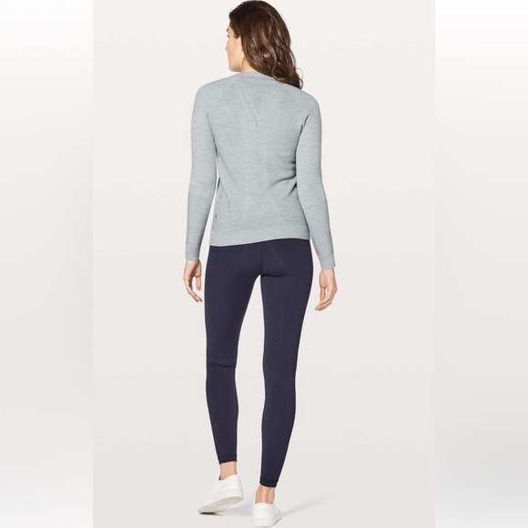 LULULEMON Athletica Light Gray Simply Wool ribbed sweater size 4 - Picture 2 of 15